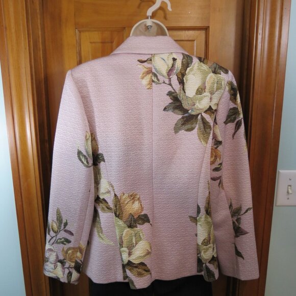 VTG Neiman Marcus Women's Lt Rose Silk/Cotton Blazer Lined Size Large - Picture 7 of 11